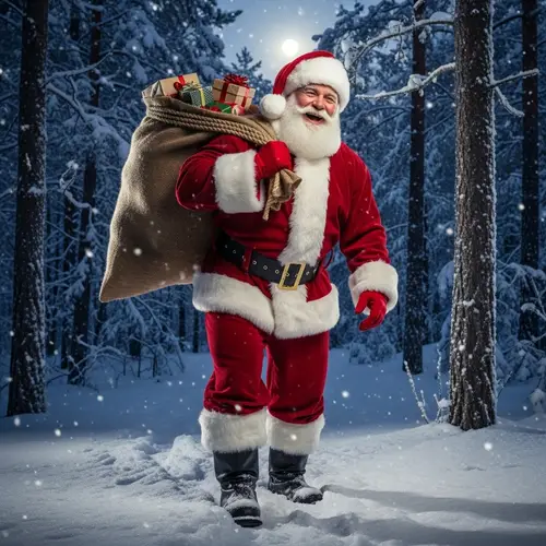 Muscular Santa Claus with Roaring Laughter | Christmas Gifts | Snow