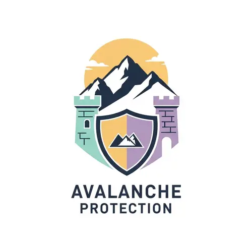 Pastel-Colored Avalanche Protection Institution Logo Design