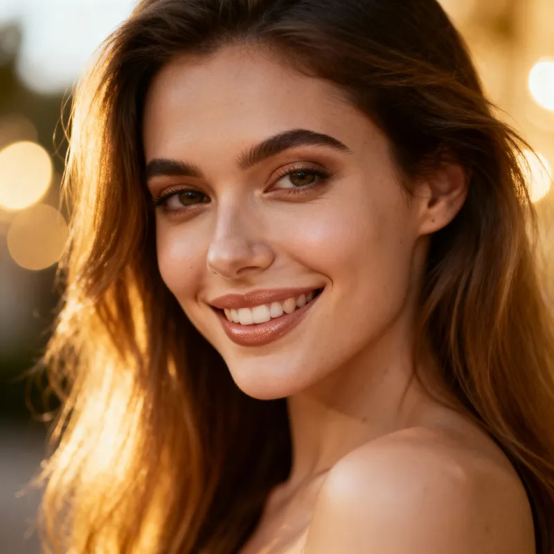 Captivating Smile of an Attractive Model