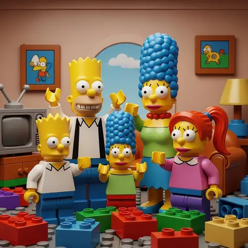 LEGO Simpsons Characters: Creative Brick Illustration