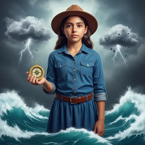 Resilient Hispanic Girl Amidst Life's Struggles | Inspiring Positivity