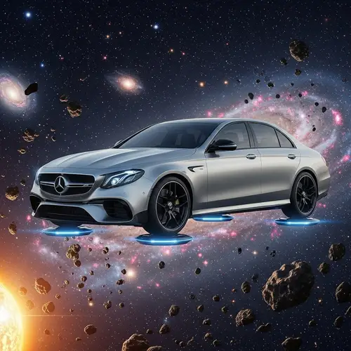 Futuristic Mercedes E63s in Space: Enhanced Design for Zero-Gravity Travel