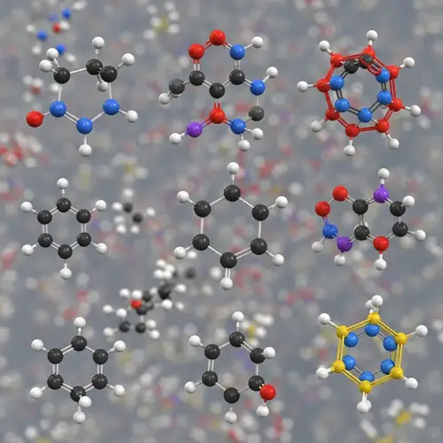 Vibrant Organic Molecules: Detailed Visualization