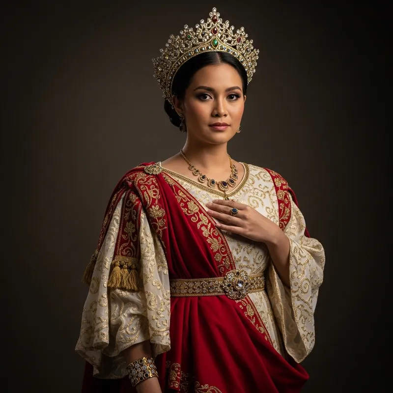 Filipina Princess in Roman Empire Dress | Majestic Philippines Royalty Filipina Princess in Roman Empire Dress | Majestic Philippines Royalty