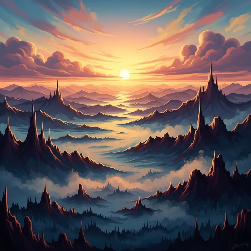 Emotional Landscape: Abstract Expression of Vibrant Emotions