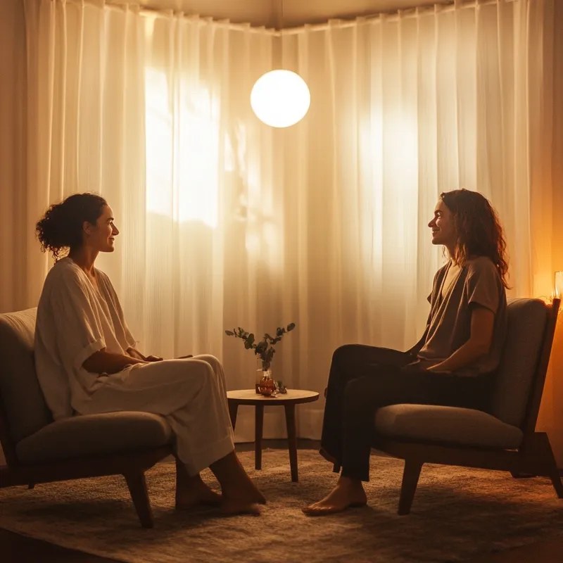 Cozy Intimate Therapy Session for Emotional Healing Cozy Intimate Therapy Session for Emotional Healing
