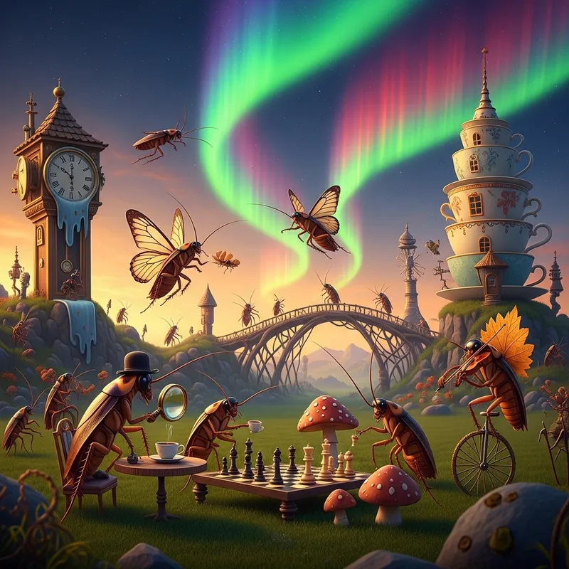 Surreal Landscape Featuring Oversized Roaches | Bizarre & Beautiful Surreal Landscape Featuring Oversized Roaches | Bizarre & Beautiful