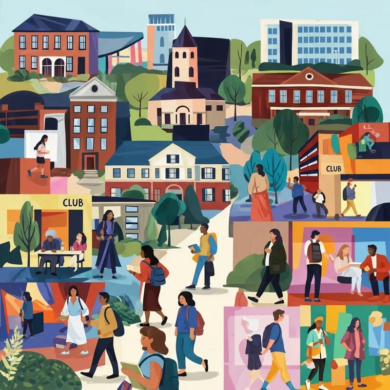 Abstract Campus Life: A Colorful Representation