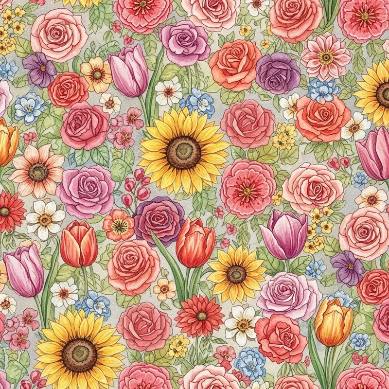 Floral Watercolor Patterns | Intricate & Colorful Design