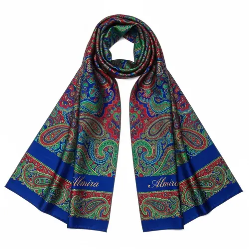 Almira Scarf - Exquisite Paisley Pattern in Jewel-Like Colors