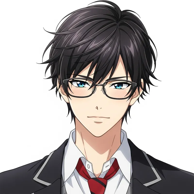 Hot Handsome Anime Boy | Teenage Character Illustration