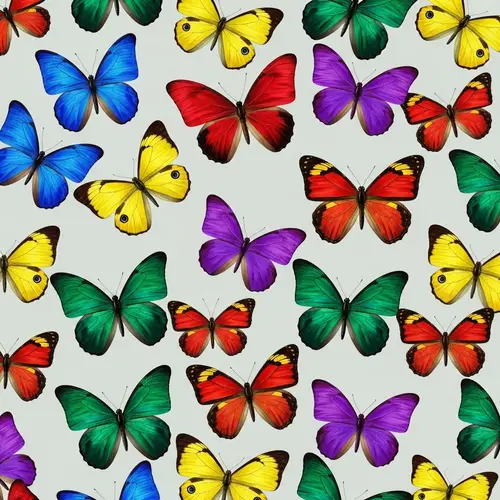 Vibrant Butterfly Wallpaper with Intricate Patterns