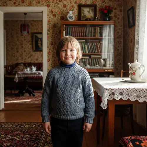 6-Year-Old Child in Traditional Russian Apartment | Delightful Smile