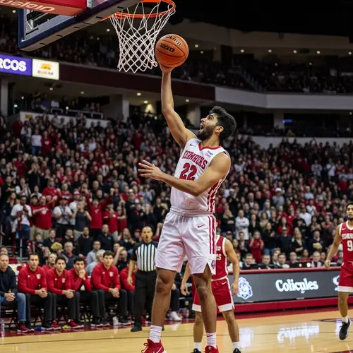 Last-Minute Victory: College Basketball Player's Winning Shot