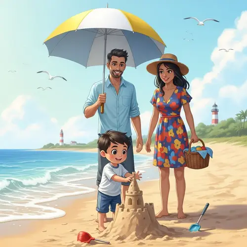 A Joyful Day at the Beach with Family Fun