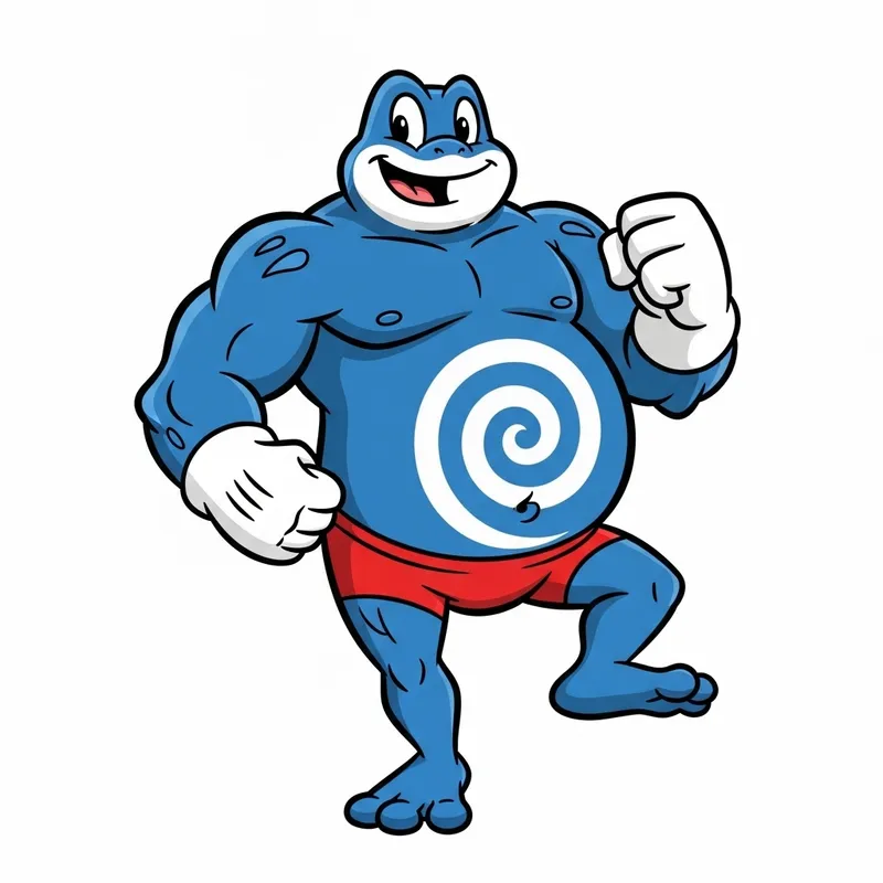 Poliwrath in Speedos: Cartoon Character Fun Poliwrath in Speedos: Cartoon Character Fun
