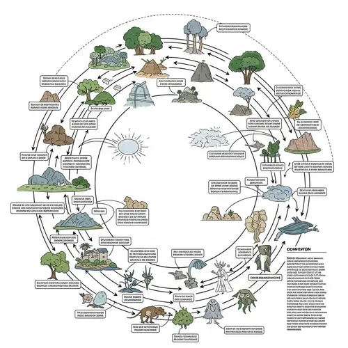 Chain of Effects in Ecosystems and Social Systems: Illustrative Diagram