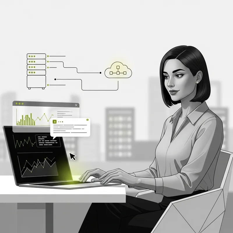 Elegant Remote Admin Support in Black, Grey & Olive Green Tones - Modern & Minimalistic