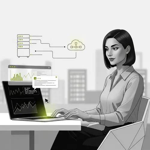 Modern Remote Administration Support Services in Black, White & Grey Tones