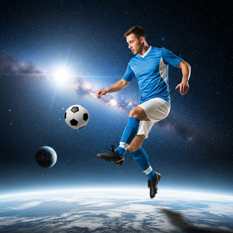 Soccer Player in Space | Amazing Football Moment