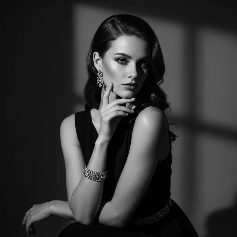 Captivating Black and White Fashion Portrait | Hasselblad Style