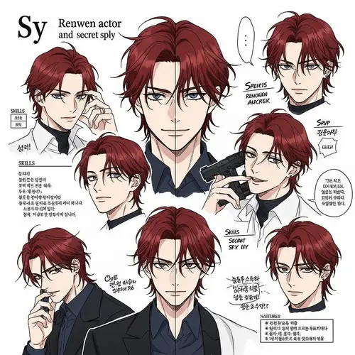 Sy: Korean Manhwa Character Sheet - Actor & Spy | Age 20