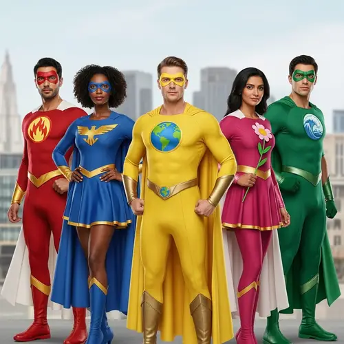 Superhero Siblings Unite: Diverse Team of Five Heroes