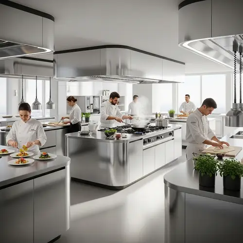 Modern Kitchen Design: Sleek & Minimalist Restaurant Style