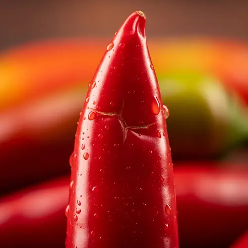 Macro Shot of a Chili Pepper | Warm Colors Background