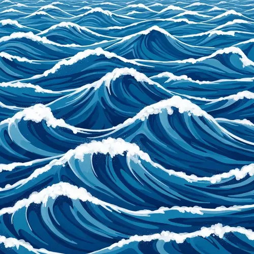 Ocean Waves Abstract Art | Sea Rhythm & Power Interpretation