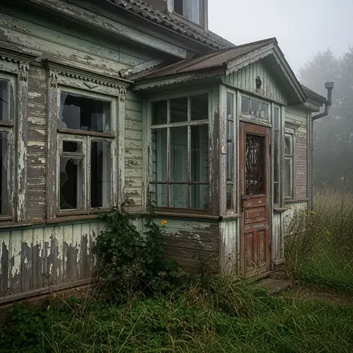 Vintage Dilapidated House - Nostalgic & Melancholic Scene