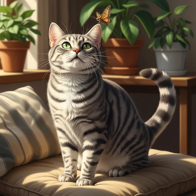 Adorable Domestic Cat Basking in Sunlight Adorable Domestic Cat Basking in Sunlight