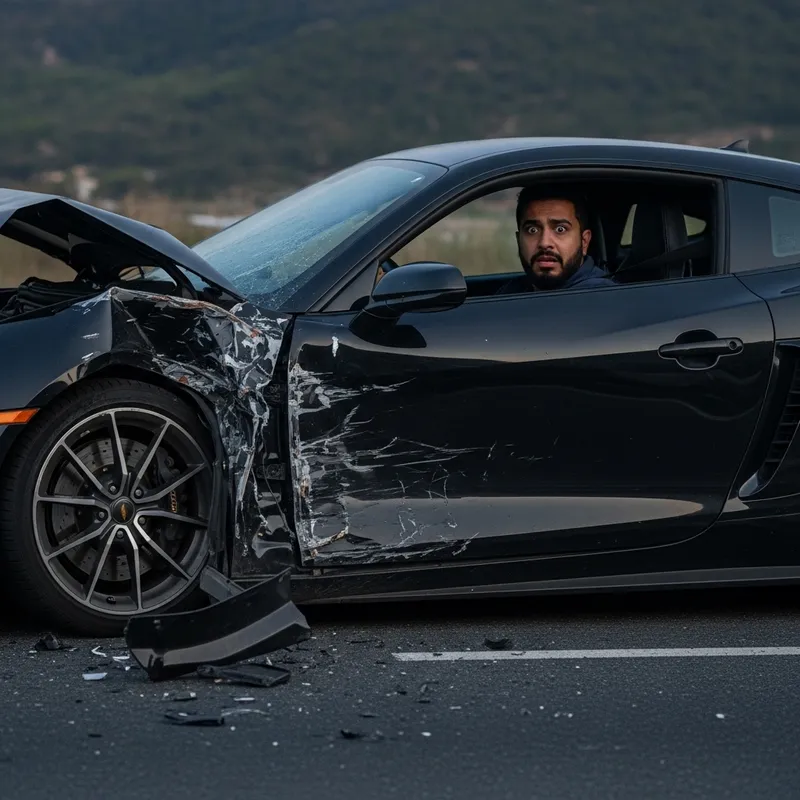 Tragic Black Car Crash: Driver's Despair Unveiled Tragic Black Car Crash: Driver's Despair Unveiled