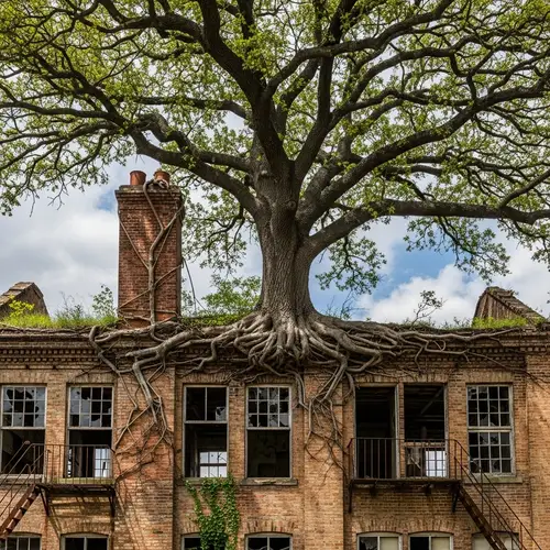 Tree on Top of a Building: Nature's Resilience