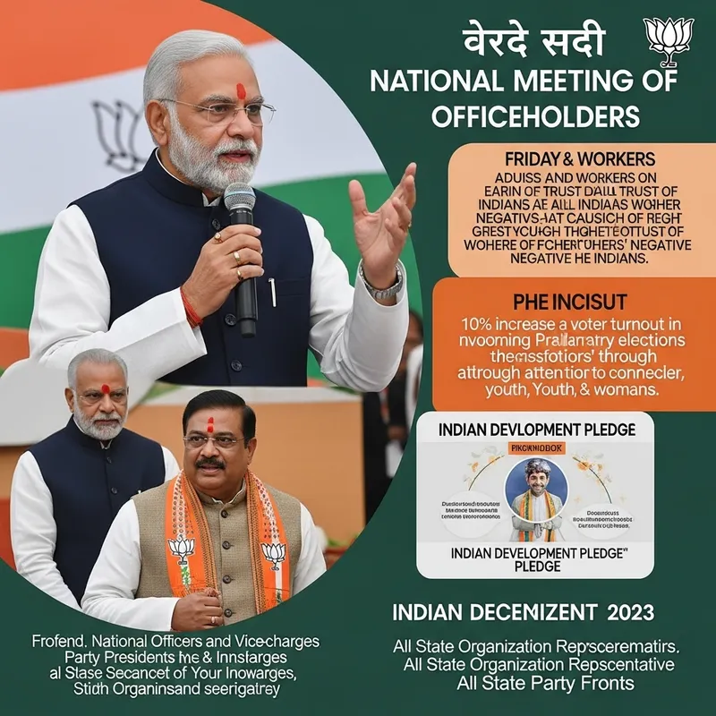 PM Modi Addresses National Leaders Meeting to Enhance Trust and Boost Voter Turnout PM Modi Addresses National Leaders Meeting to Enhance Trust and Boost Voter Turnout