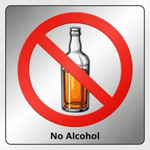 No Alcohol Sign - Prohibition Symbol for Public Spaces