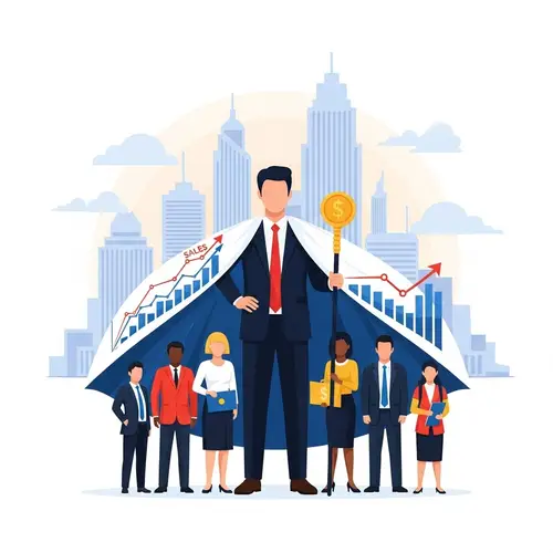 Professional Company Growth Vector Illustration