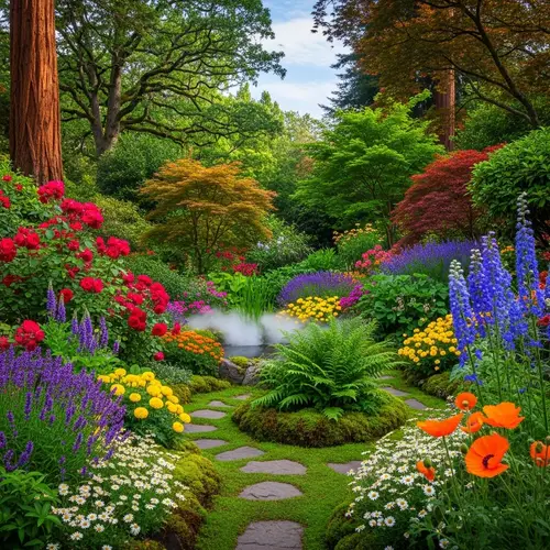Colorful Garden Oasis for Tranquil Nature Experience