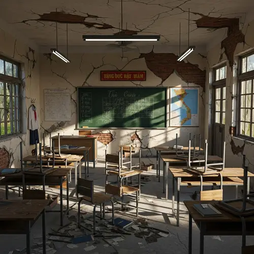 Eerie Vietnamese Classroom: A Unique Experience