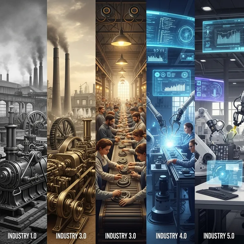 Evolution of Production Systems: Illustrated from Industry 1.0 to 5.0 Evolution of Production Systems: Illustrated from Industry 1.0 to 5.0