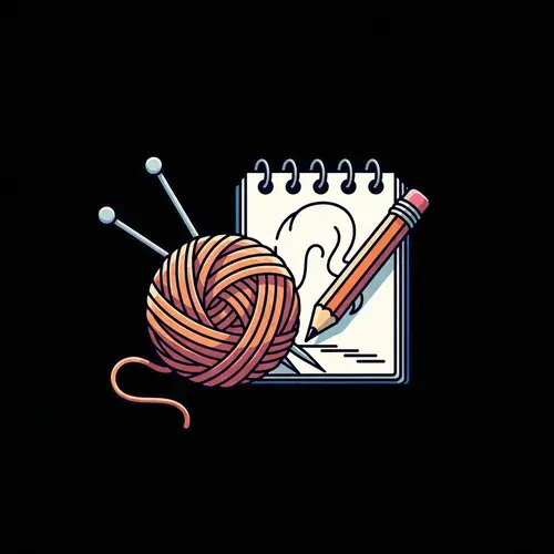 Creative Knitting and Drawing Logo | Crafting Artistry