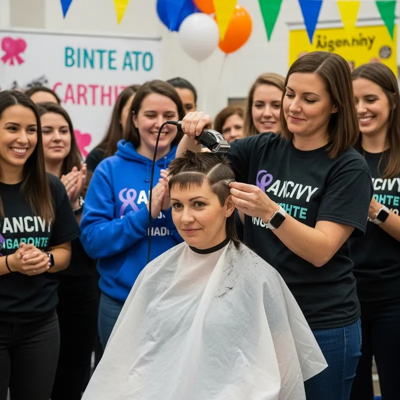 Woman Shaving Head for Charity: Inspirational Act