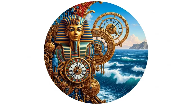 Intricately Detailed Clockwork Canvas Painting with Cyber Features