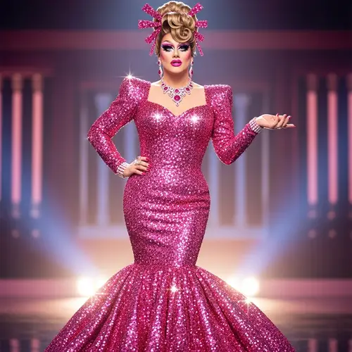 Betty Book as a Dazzling Drag Queen