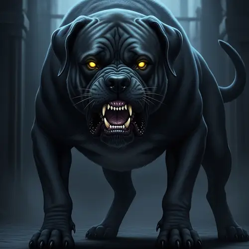 Intimidating Dark Dog | Loyalty & Protection