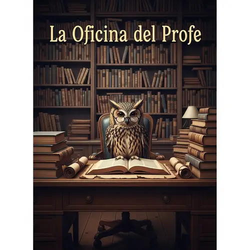 Scholarly Owl in 'La Oficina del Profe'