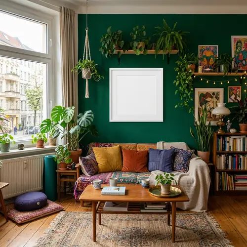 Hyper-Realistic & Enchanting Berlin Living Room with Mindfulness Touch