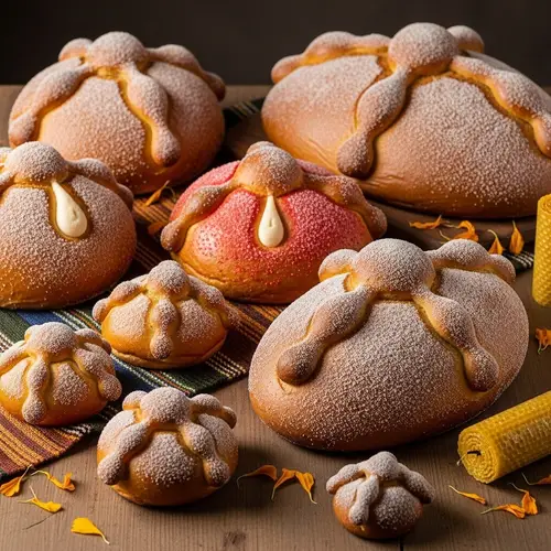 Traditional Pan de Muerto from Aguascalientes, Mexico