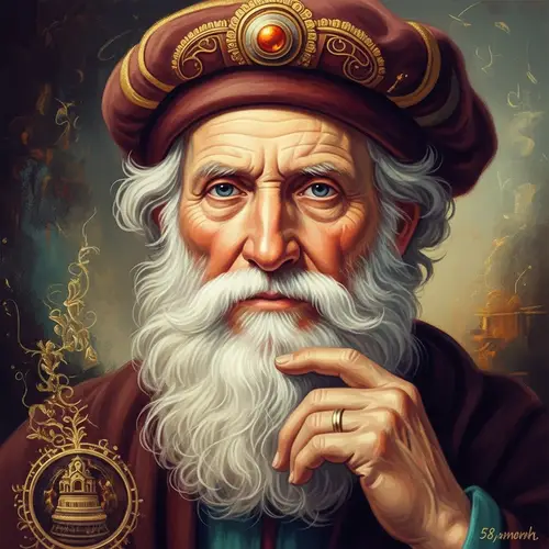 Captivating Portrait of a Wise 58-Year-Old Gentleman | Art Masterpiece