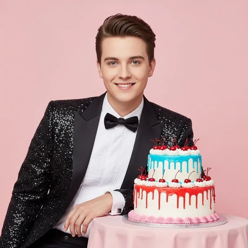 Bobby Idol: Sweet Moments with a Pink Cake